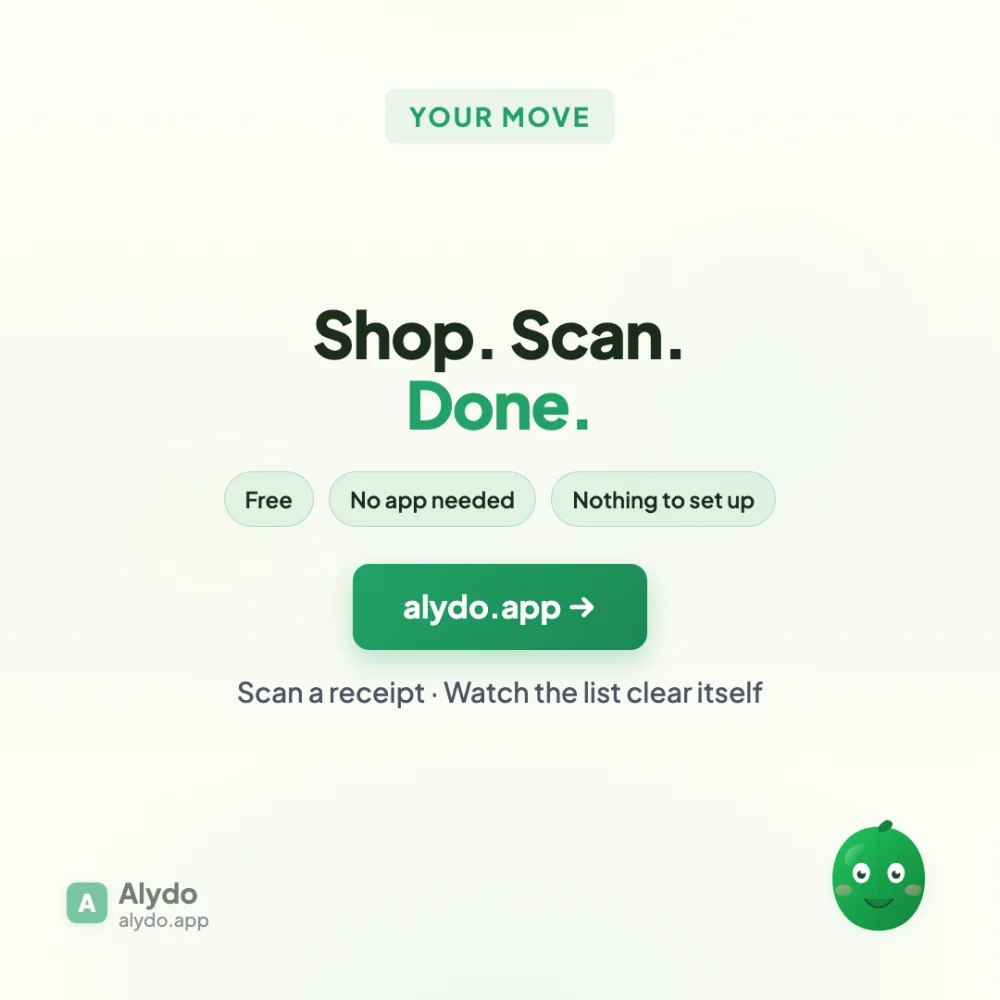 Slide reading: shop, scan, done